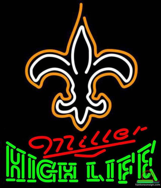 Custom Miller High Life Orleans Saints Neon Sign NFL Teams Neon Light
