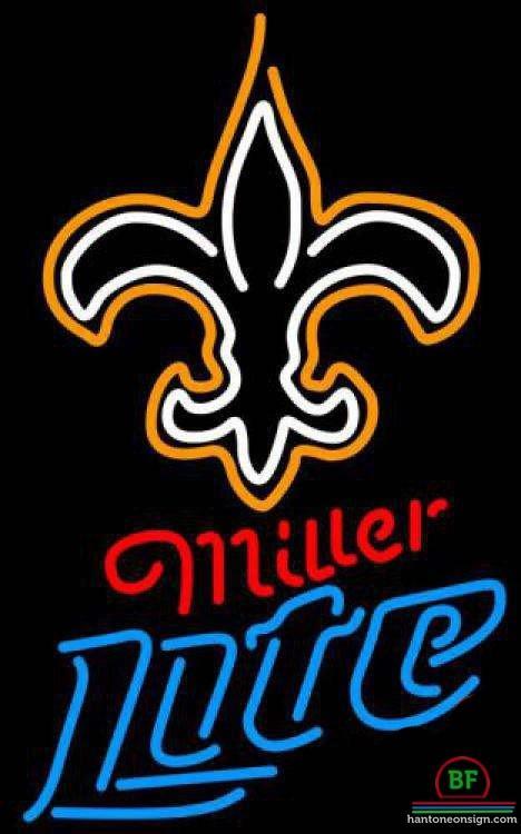Custom Miller Lite Orleans Saints Neon Sign NFL Teams Neon Light