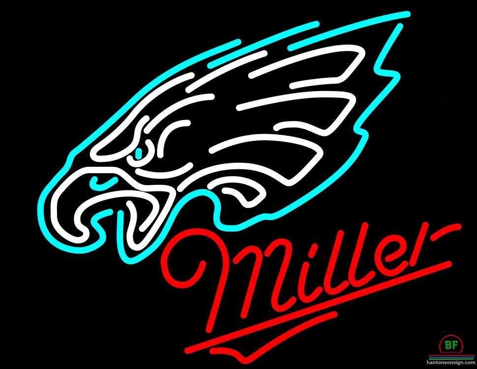 Custom Miller Lite Philadelphia Eagles Neon Sign NFL Teams Neon Light