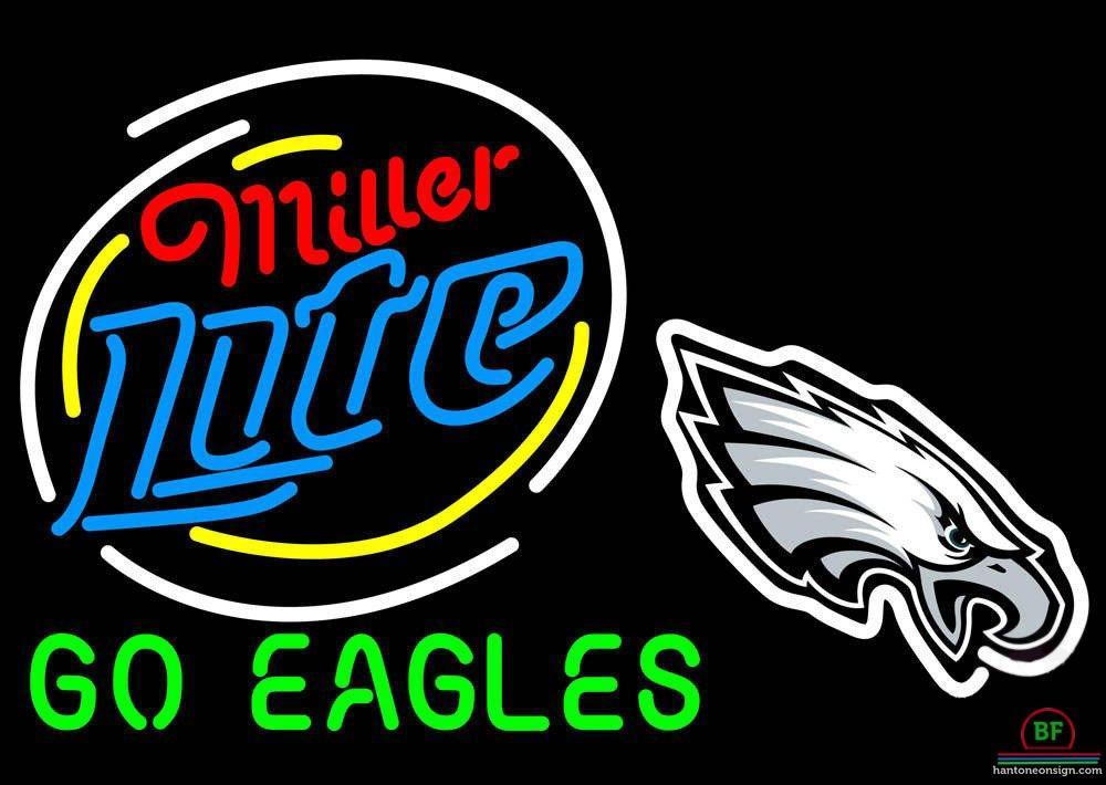 Custom Miller Lite Philadelphia Eagles Neon Sign NFL Teams Neon Light