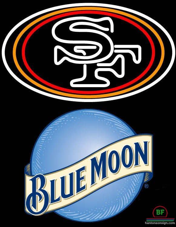 Custom Blue Moon San Francisco 49ers Neon Sign NFL Teams Neon Light