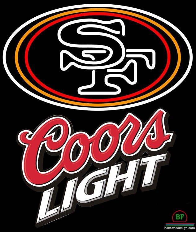 Custom Coors Light San Francisco 49ers Neon Sign NFL Teams Neon Light