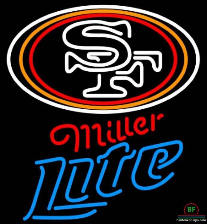 Custom Miller Lite San Francisco 49ers Neon Sign NFL Teams Neon Light