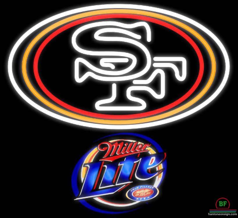 Custom Miller Lite San Francisco 49ers Neon Sign NFL Teams Neon Light