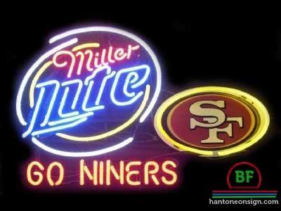 Custom Miller Lite San Francisco 49ers Neon Sign NFL Teams Neon Light