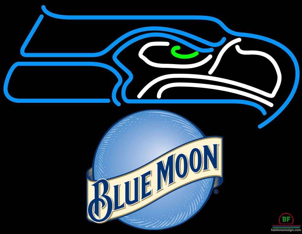 Custom Blue Moon Seattle Seahawks Neon Sign NFL Teams Neon Light