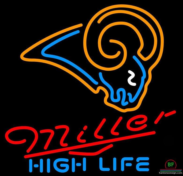 Custom Miller High Life St Louis Rams Neon Sign NFL Teams Neon Light