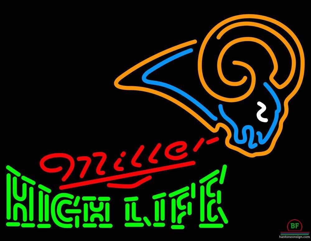 Custom Miller High Life St Louis Rams Neon Sign NFL Teams Neon Light
