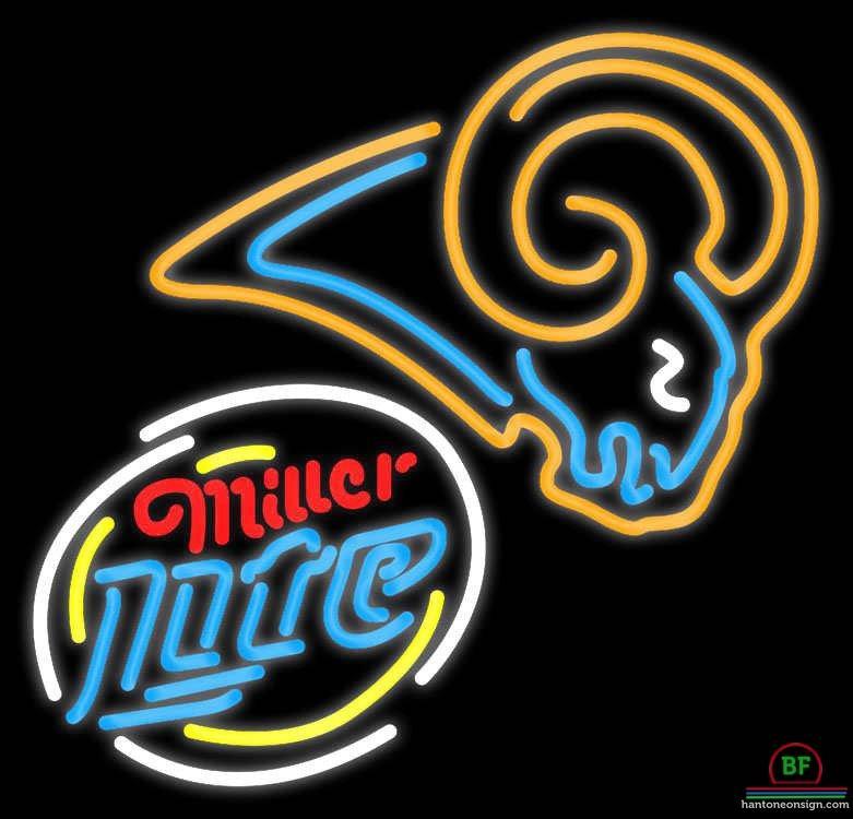 Custom Miller Lite St Louis Rams Neon Sign NFL Teams Neon Light