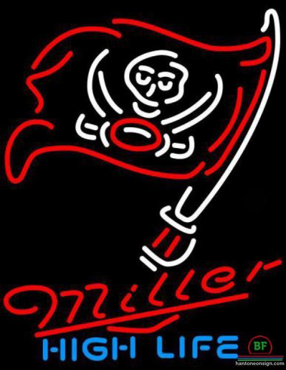 Custom Miller High Life Tampa Bay Buccaneers Neon Sign NFL Teams Neon Light