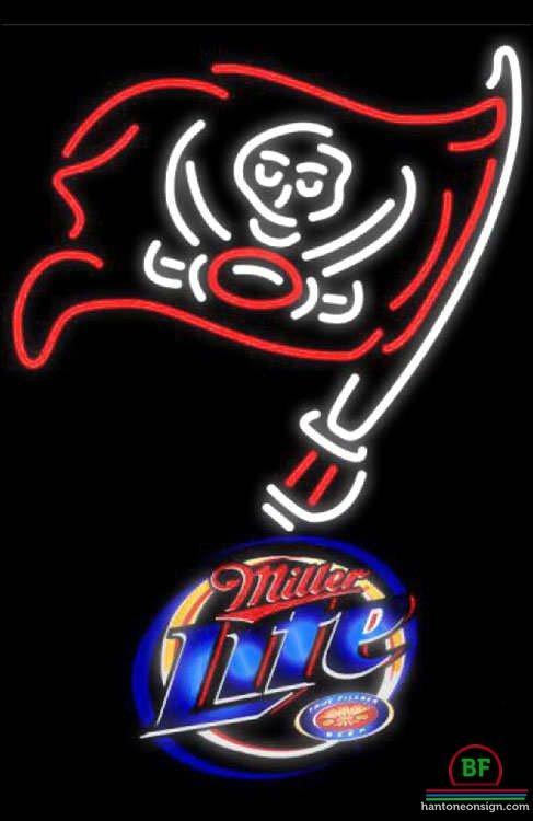 Custom Miller Lite Tampa Bay Buccaneers Neon Sign NFL Teams Neon Light
