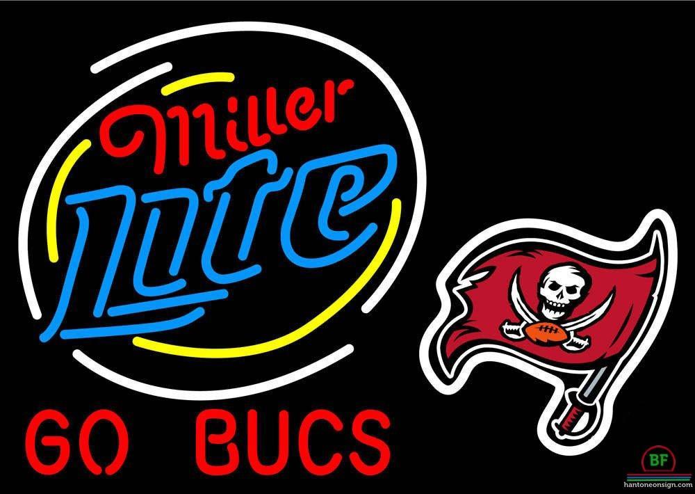 Custom Miller Lite Tampa Bay Buccaneers Neon Sign NFL Teams Neon Light