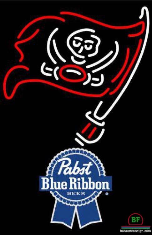 Custom Pabst Blue Ribbon Tampa Bay Buccaneers Neon Sign NFL Teams Neon Light