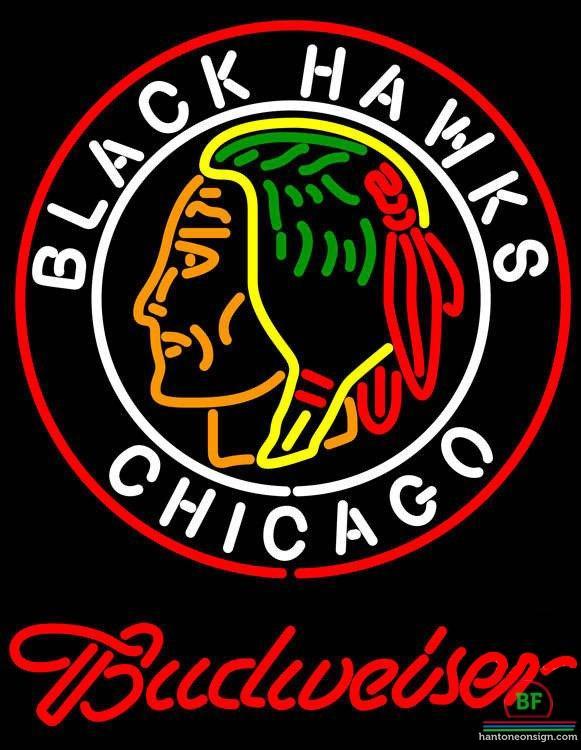 Custom Budweiser Chicago Blackhawks Neon Sign NHL Teams Neon Light