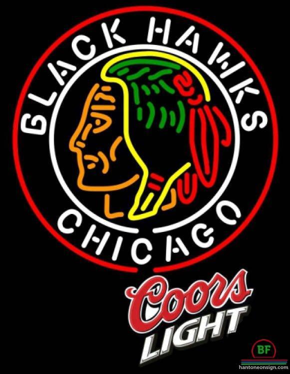 Custom Coors Light Chicago Blackhawks Neon Sign NHL Teams Neon Light