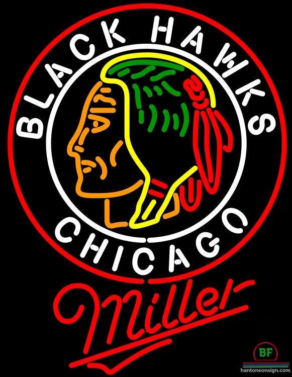 Custom Miller Chicago Blackhawks Neon Sign NHL Teams Neon Light
