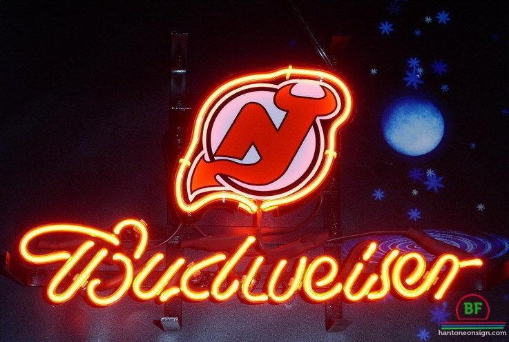 Custom Budweiser New Jersey Devils Neon Sign NHL Teams Neon Light