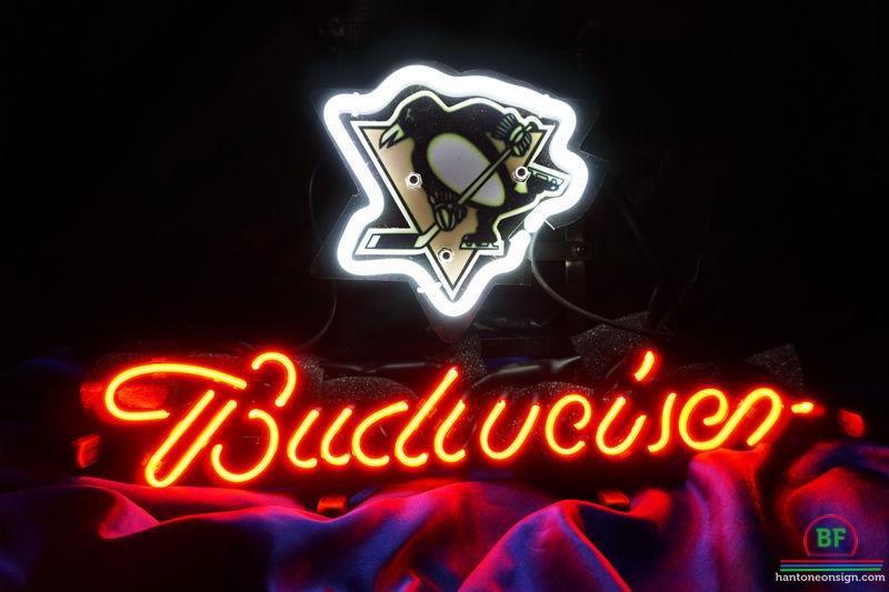 Custom Budweiser Pittsburgh Penguins Neon Sign NHL Teams Neon Light