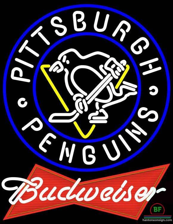 Custom Budweiser Pittsburgh Penguins Neon Sign NHL Teams Neon Light