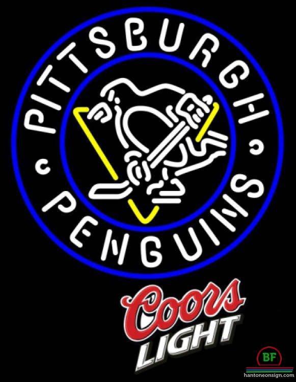 Custom Coors Light Pittsburgh Penguins Neon Sign NHL Teams Neon Light