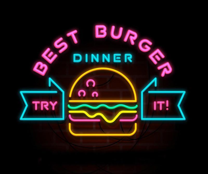 Custom Best Burger Neon Sign