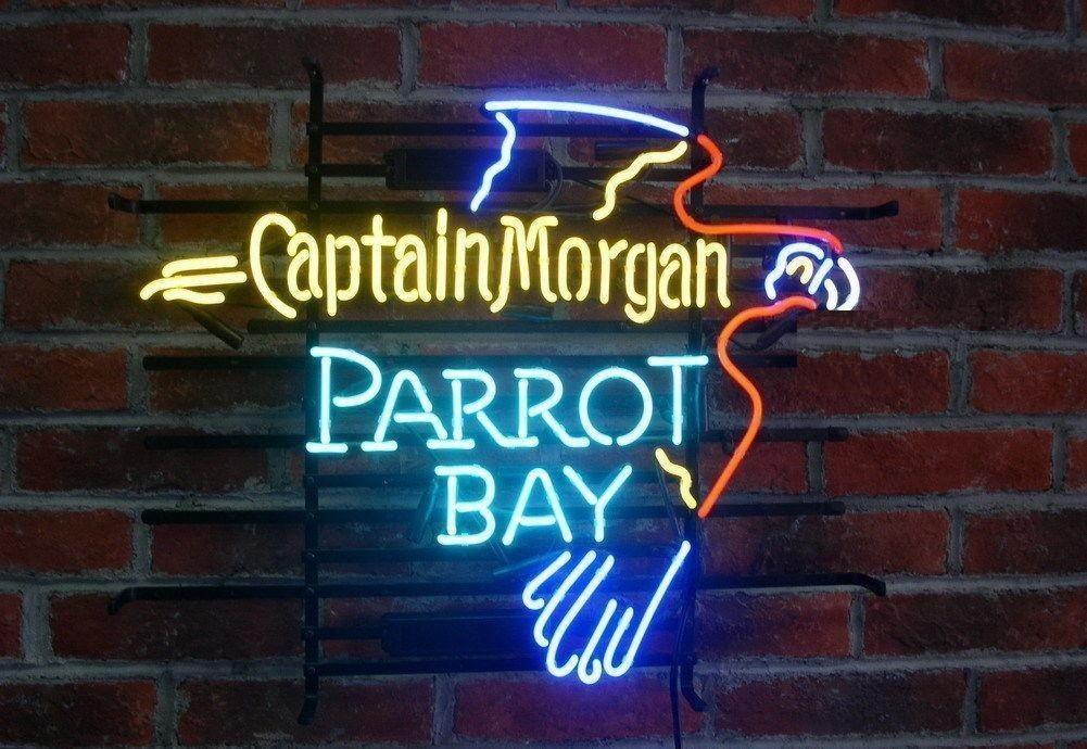 Custom Captain Morgan Parrot Bay Neon Sign