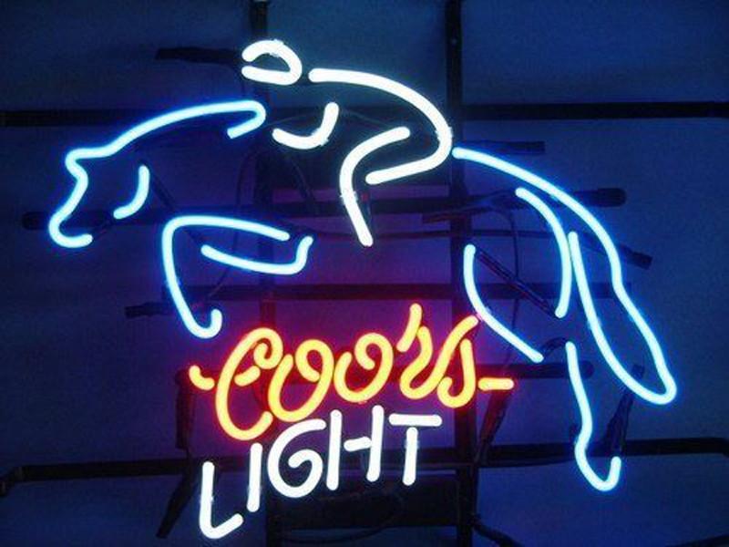Custom Coors Light Race Horse Neon Sign