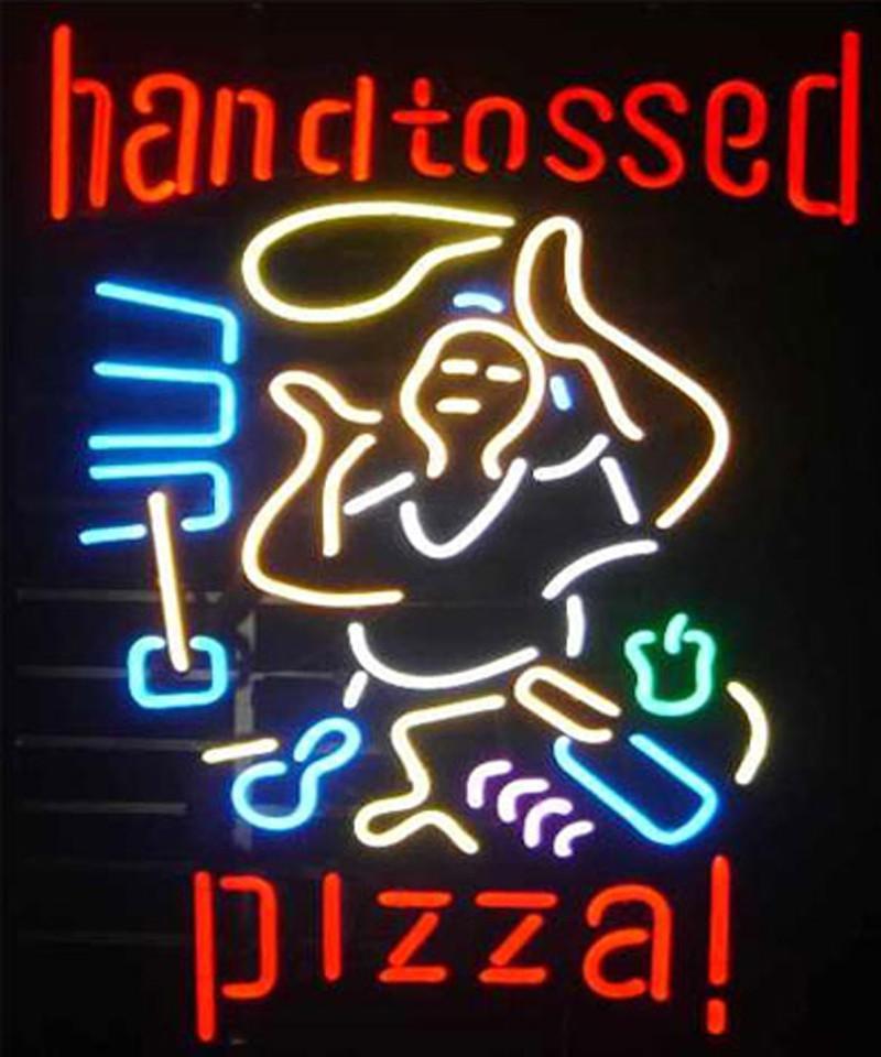 Custom Handtossed Pizza Neon Sign