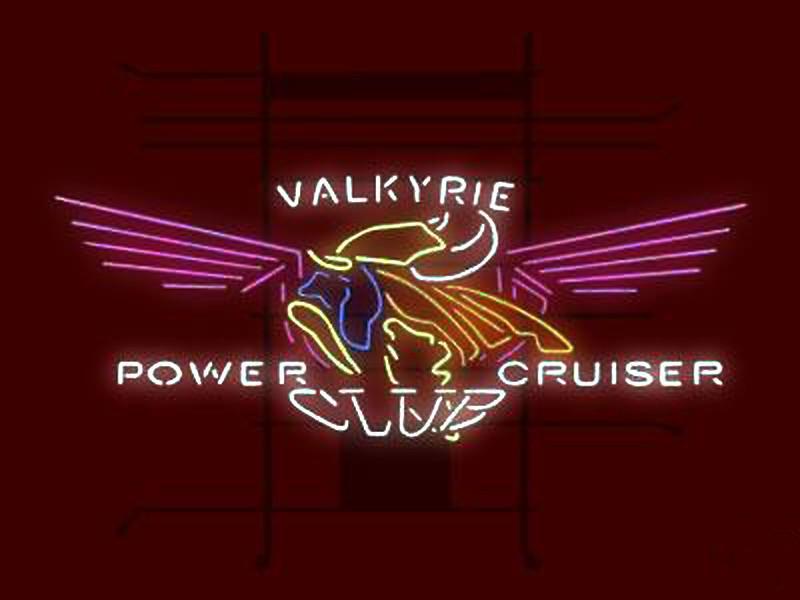 Custom Honda Valkyrie Power Cruisers Viking Head Neon Sign