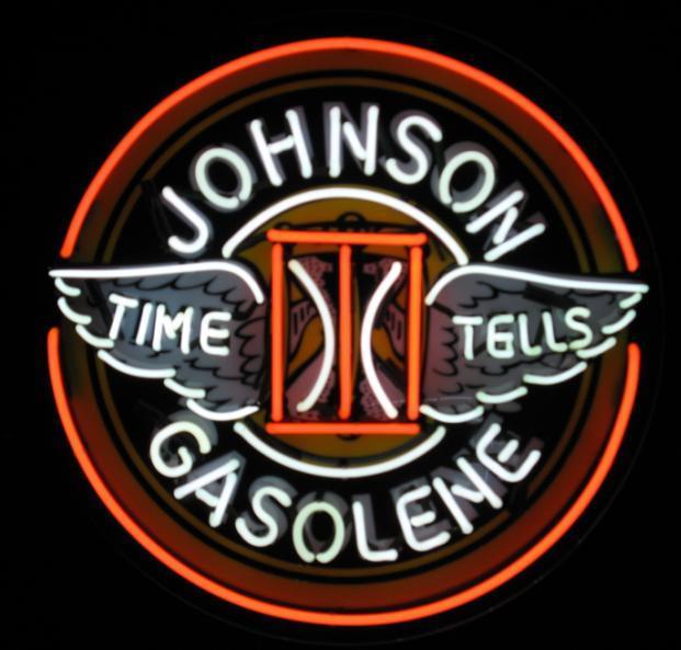 Custom Johnson Eagle Gasoline Neon Sign