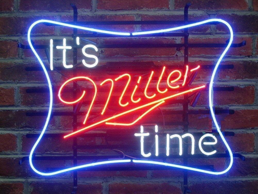 Custom It'S Miller Time Neon Sign