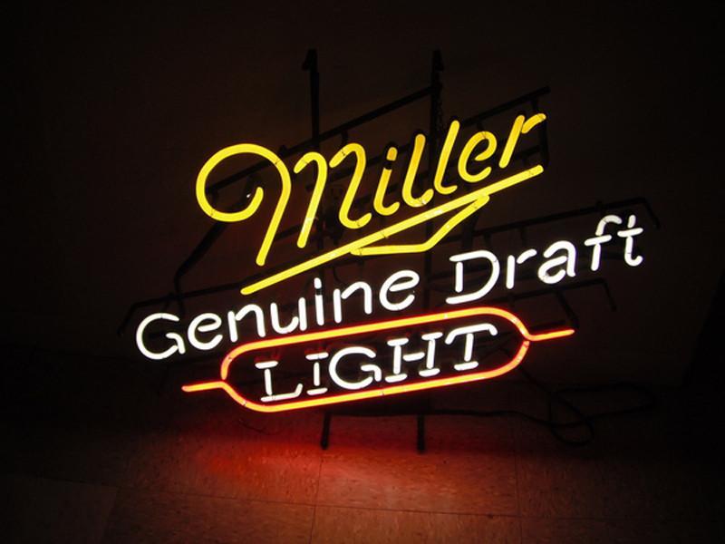 Custom Miller Lite Genuine Draft Light Neon Sign