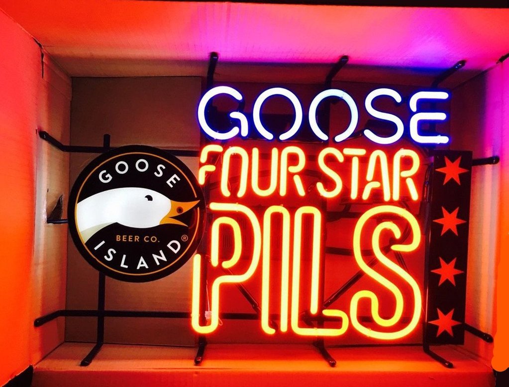 Custom Goose Island Beer Neon Sign