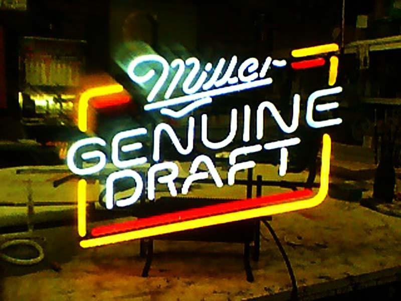 Custom Miller Lite Genuine Draft Beer Neon Sign