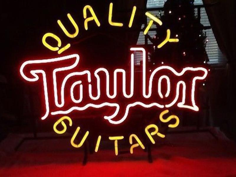 Custom Taylor Guitars Beer Neon Sign