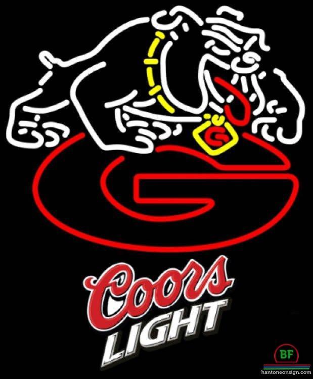 Custom Coors Light Florida State University Georgia Bulldogs Neon Sign NCAA Teams Neon Light