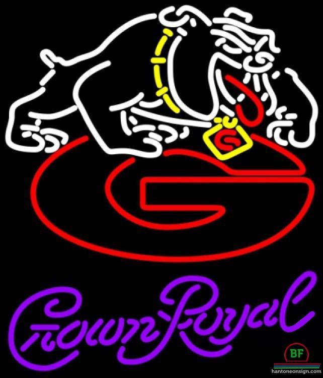 Custom Crown Royal Florida State University Georgia Bulldogs Neon Sign NCAA Teams Neon Light