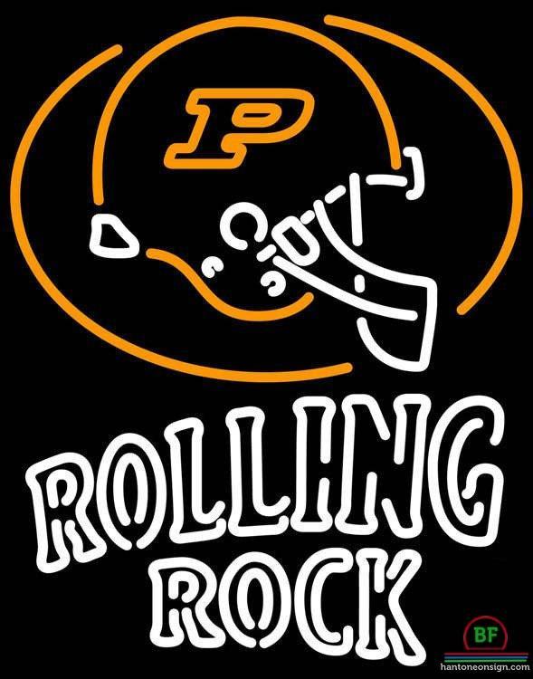 Custom Rolling Rock Purdue University Helmet Neon Sign NCAA Teams Neon Light