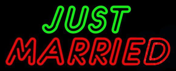 Custom Just Married Neon Sign Real Neon Light