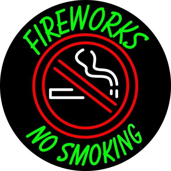 Custom Fire Works No Smoking Neon Sign Real Neon Light