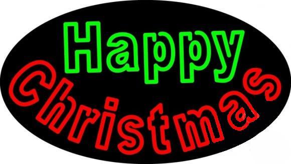 Custom Happy Christmas Neon Sign Real Neon Light