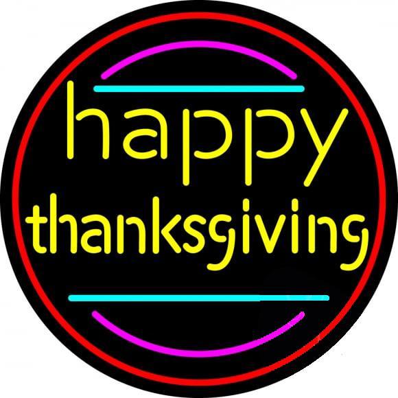 Custom Happy Thanksgiving Neon Sign Real Neon Light