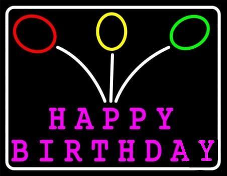 Custom Birthday Balloon Neon Sign Real Neon Light