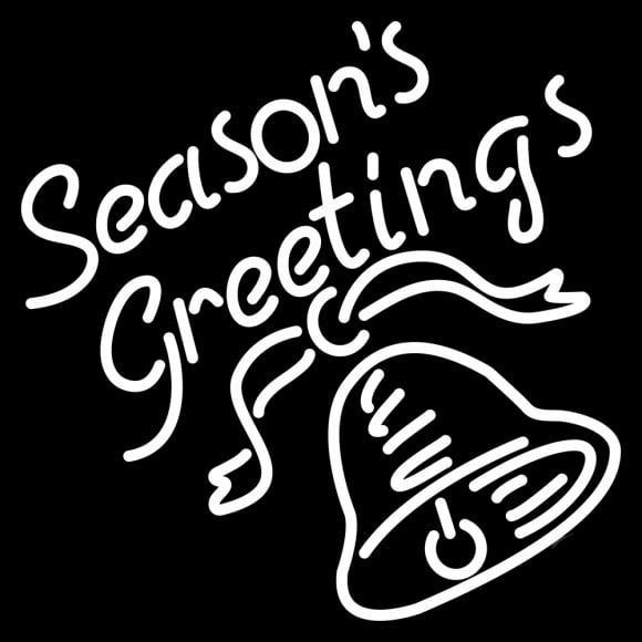 Custom Seasons Greetings With Bell Neon Sign Real Neon Light