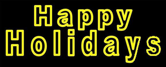 Custom Happy Holidays Neon Sign Real Neon Light