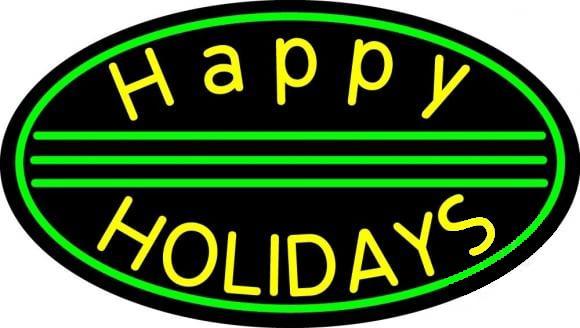 Custom Happy Holidays Neon Sign Real Neon Light