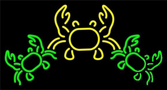 Custom Crabs Neon Sign Real Neon Light