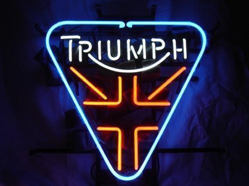 Custom Triumph British Automobile Pub Car Auto Real Neon Sign