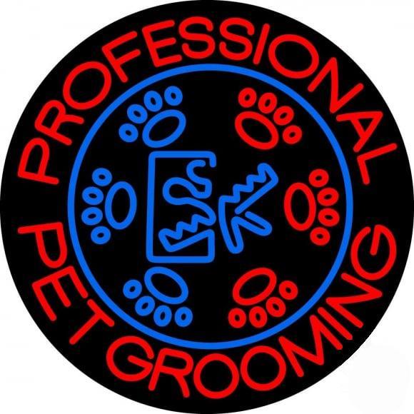 Custom Professional Pet Grooming Neon Sign Real Neon Light