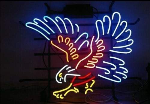 Custom Silver Hawk Neon Sign Real Neon Light